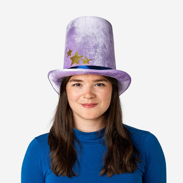 Mini Mad Hatter Fancy Dress Top Hat Purple