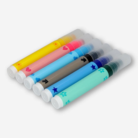 Markers with stamp. 6 pcs