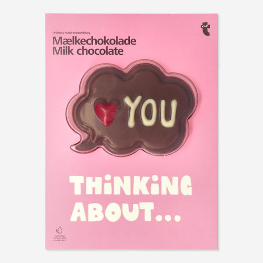Milk chocolate card