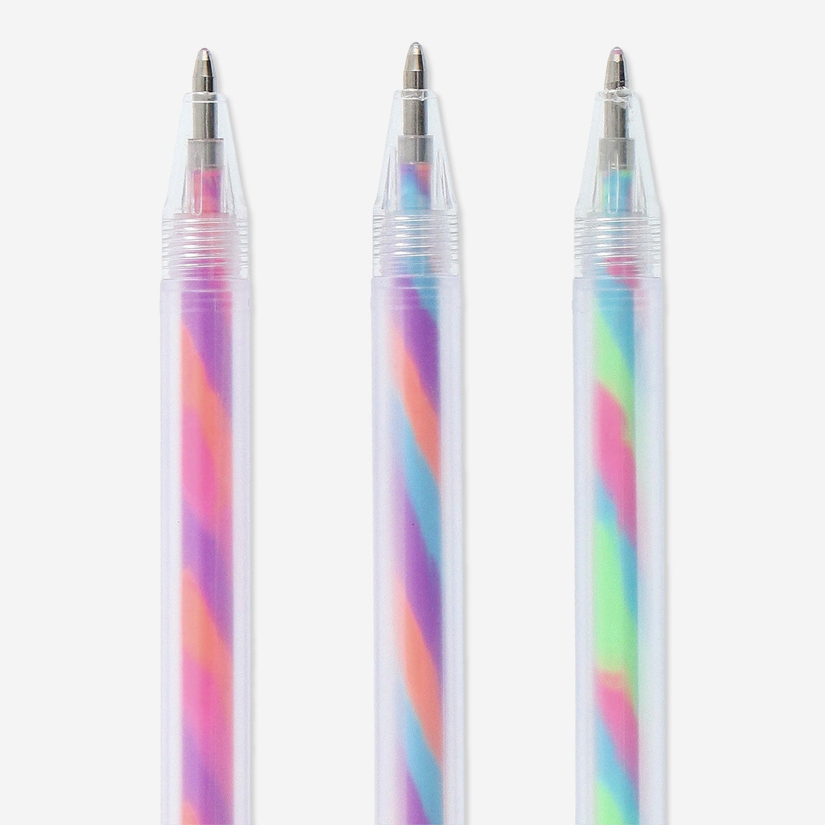 Multi-coloured gel ink pens. 3 pcs Office Flying Tiger Copenhagen 