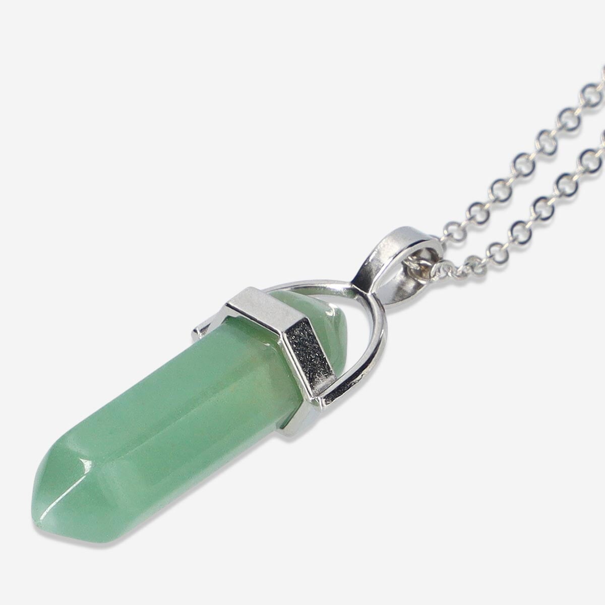 Buy Natural Green Aventurine Pencil Point Pendant Necklace Green Aventurine  Crystal Pendant at Amazon.in