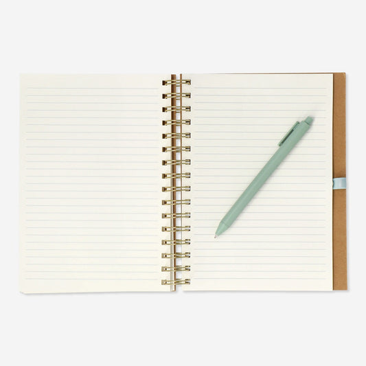 Notesbog. Med sidemarkører og kuglepen