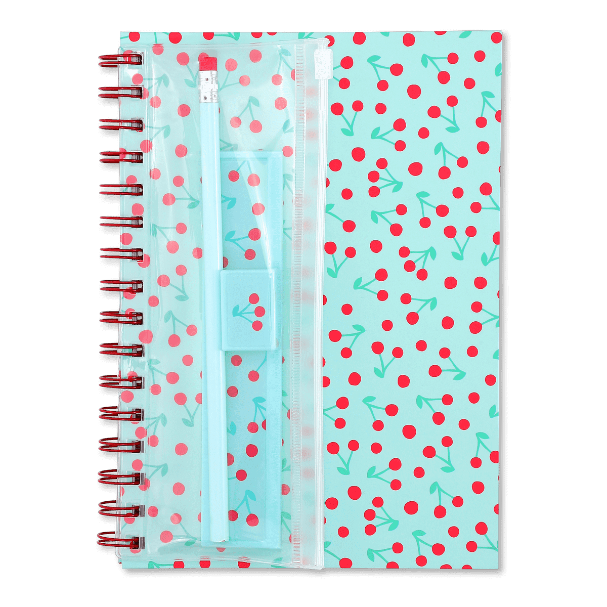 Notebook with pencil case.