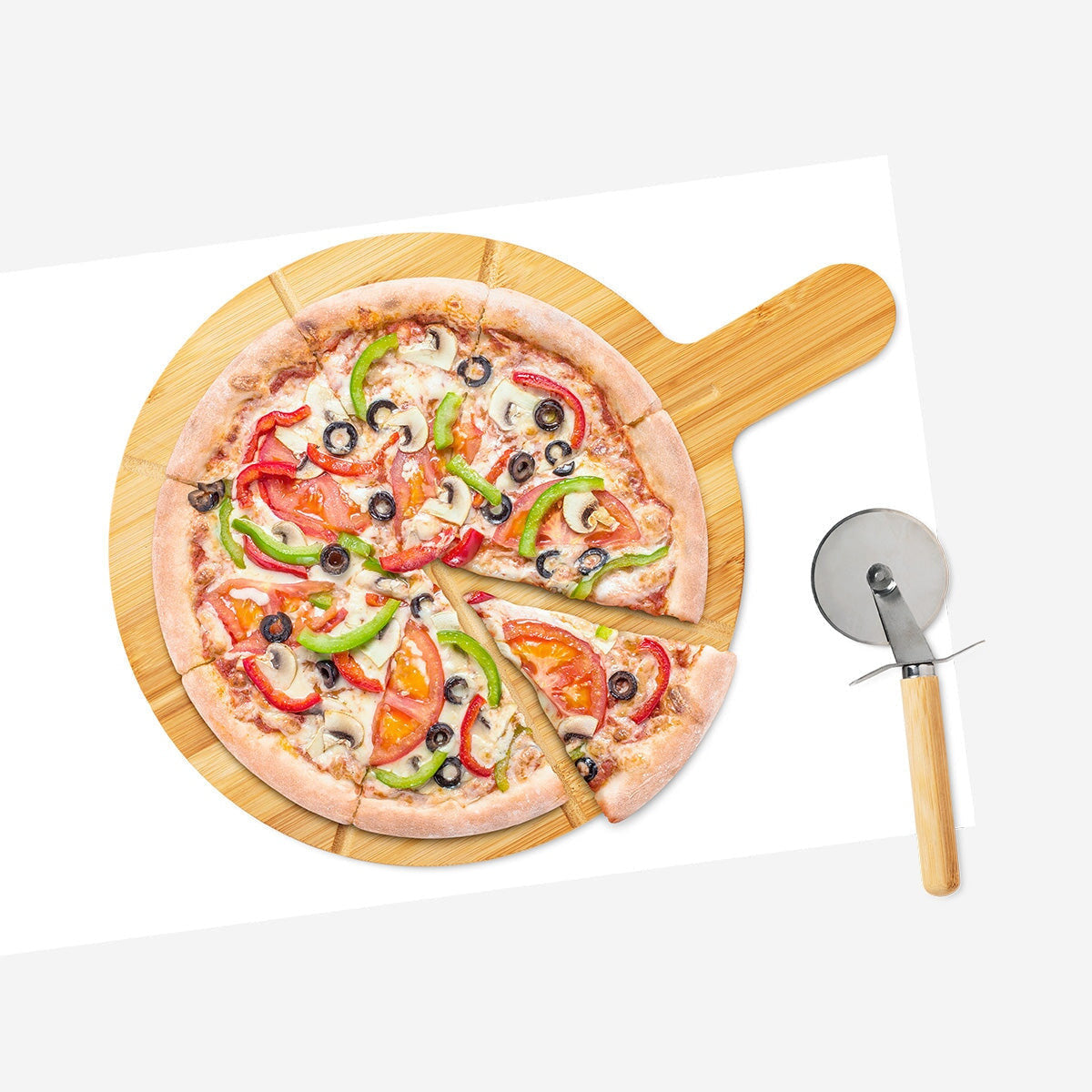 Forbici tagliapizza e paletta colore rosso - PIZZA! by BALVI Balena Design