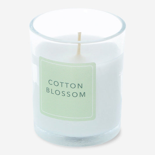 Scented candle. Cotton blossom fragrance