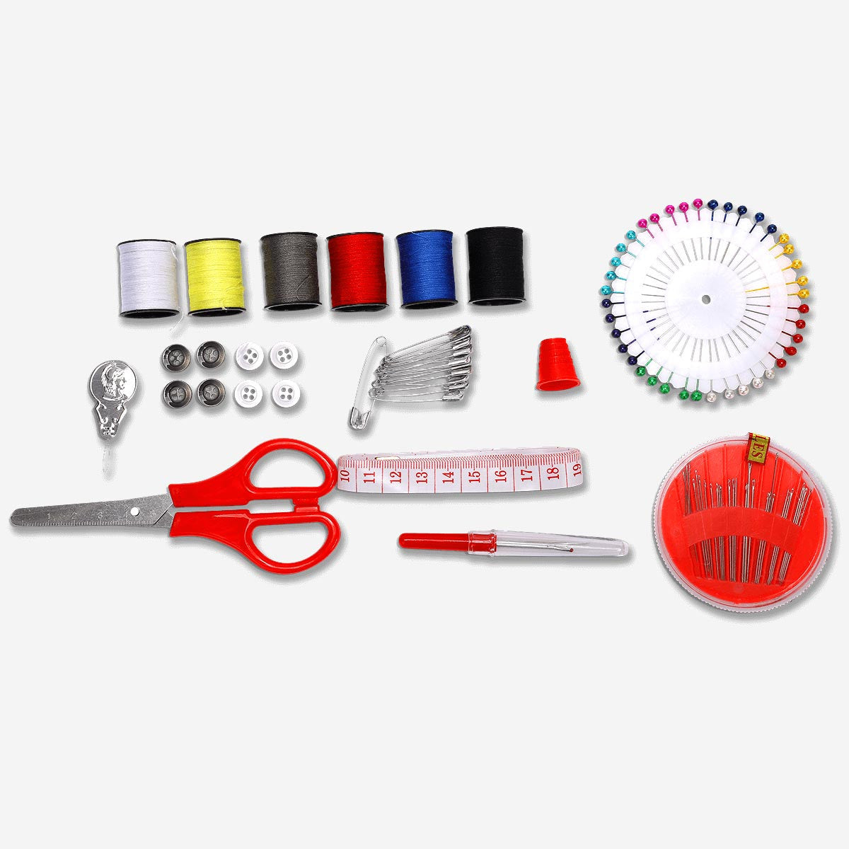Kit de couture Premium Repair Set - Kit complet d'aiguille et de fil pour  coudre 100 fournitures Fils 24 couleurs - Kits de couture pour adultes pour  des solutions rapides