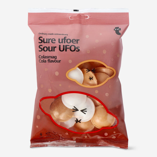 Sour UFOs. Cola flavour