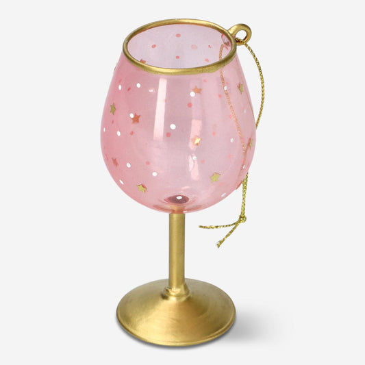 Christmas bauble. Wineglass