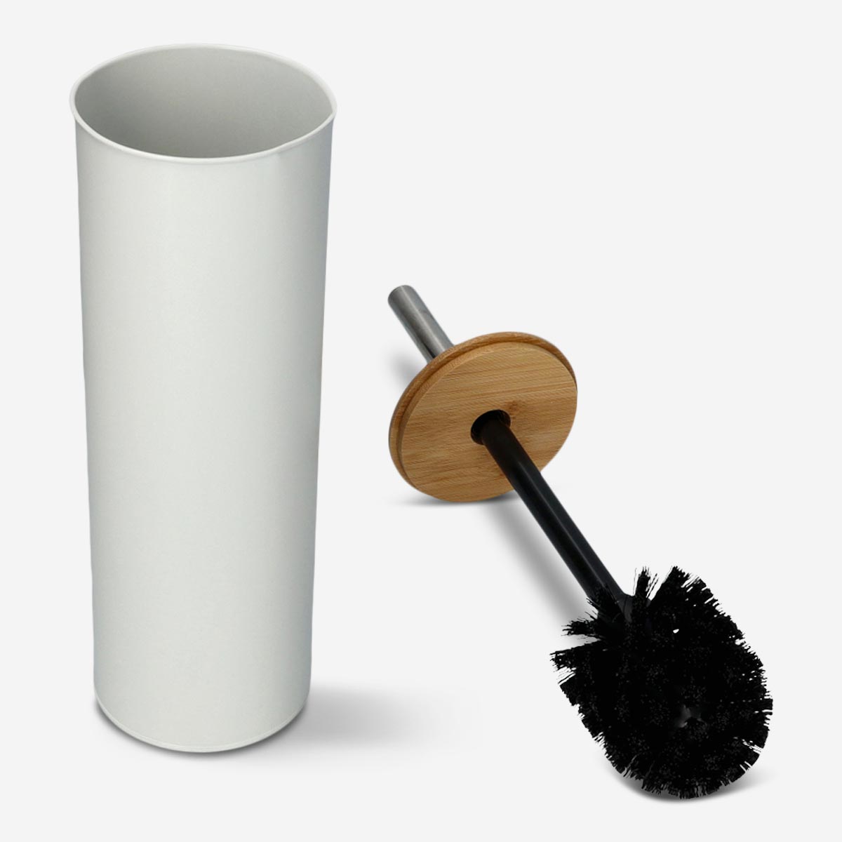 Toilet brush with deals lid