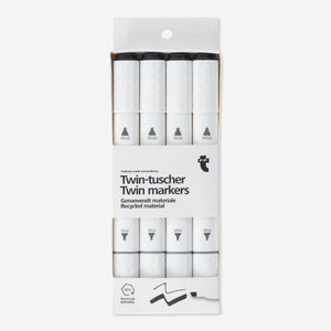Twin markers. 4 pcs Office Flying Tiger Copenhagen 
