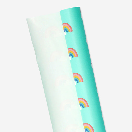 Regnbue-indpakningspapir